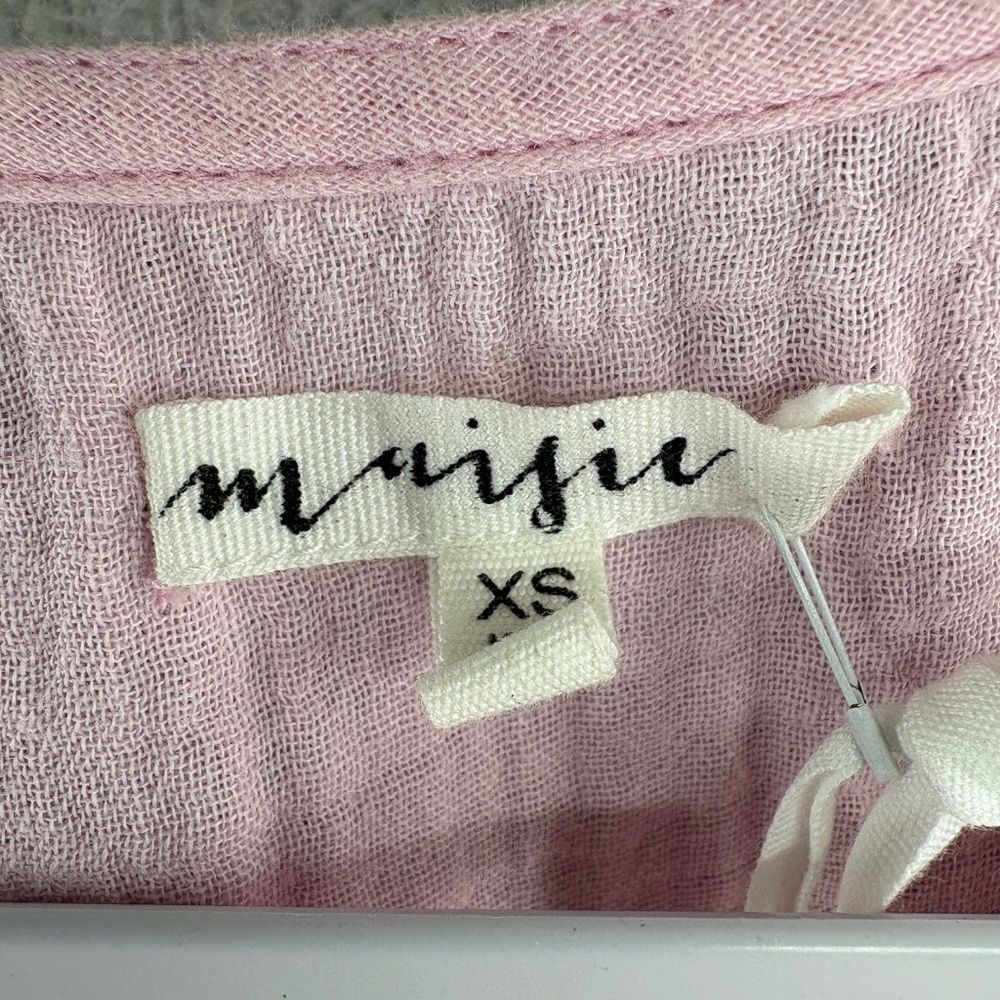 Maisie Light Pink Cotton Tiered Midi Dress | Size XS - Picture 12 of 14